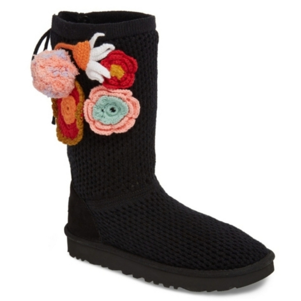 Ugg Flower Power Crochet Knit Boots Designer Spring California Celebrity #111